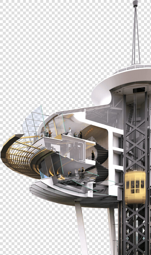 Space Needle Cutaway Image   Space Needle  HD Png DownloadTransparent PNG