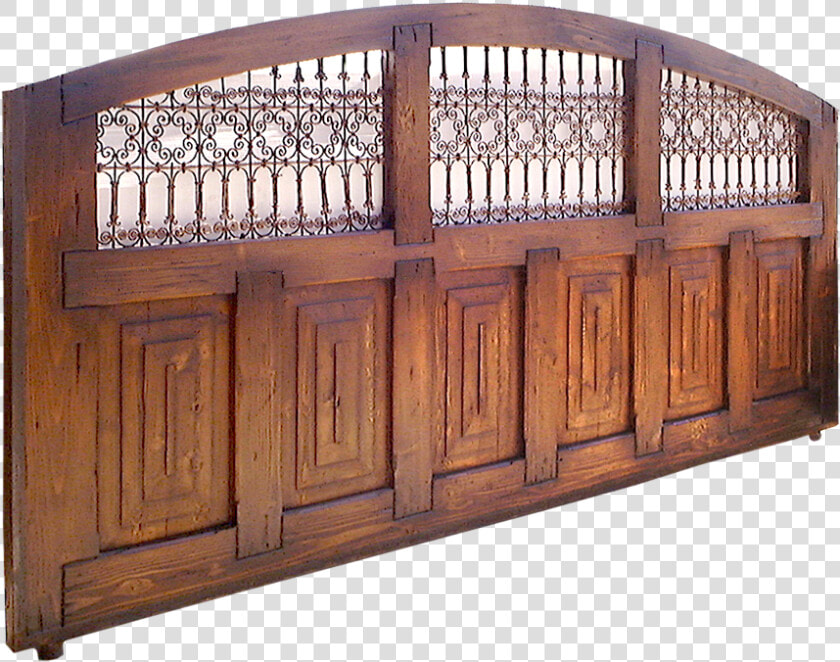 Wooden Driveway Gate With Grillwork   Gate  HD Png DownloadTransparent PNG