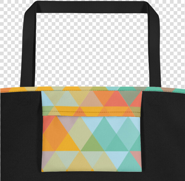 Multi Colored Abstract Triangle Geometric Pattern Beach   Tote Bag  HD Png DownloadTransparent PNG