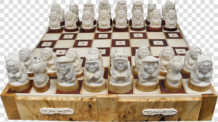 Chess Set Of Bone Sergey Popov   Original Chess Set  HD Png DownloadTransparent PNG