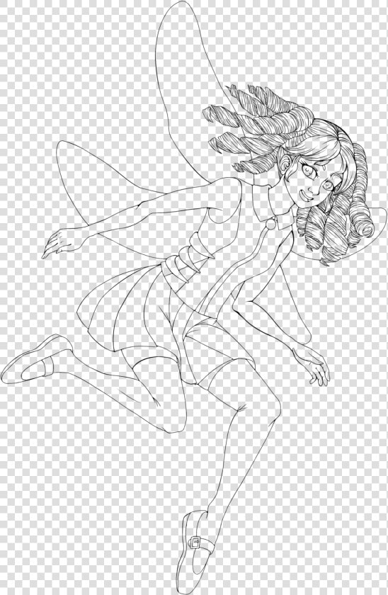 Fairy Drawing Line Art Sketch   Line Art  HD Png DownloadTransparent PNG