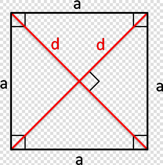 Diagonals Of A Square  HD Png DownloadTransparent PNG