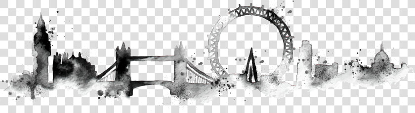 Clip Art Black And White Download Skyline Poster Watercolor   Watercolor London Background  HD Png DownloadTransparent PNG