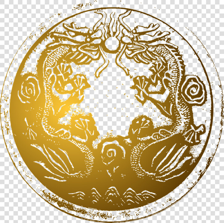 Dragon  Coin  China  Chinese  Shiny  Ancient   Chinese Gold Dragon Transparent  HD Png DownloadTransparent PNG