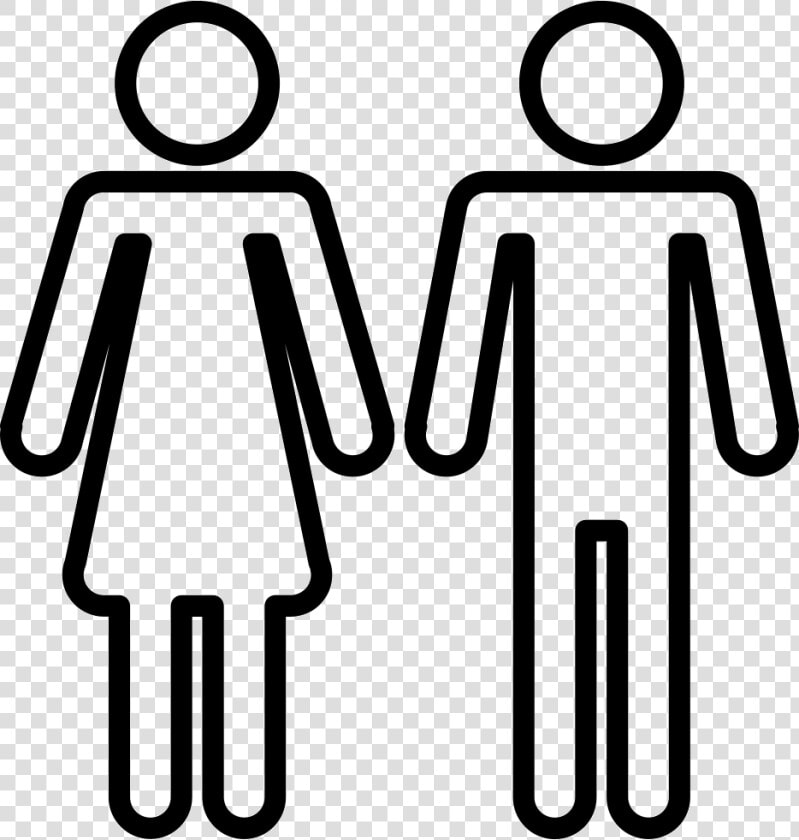 Female And Male Shapes Silhouettes Outlines   Male Female Symbol Outline  HD Png DownloadTransparent PNG