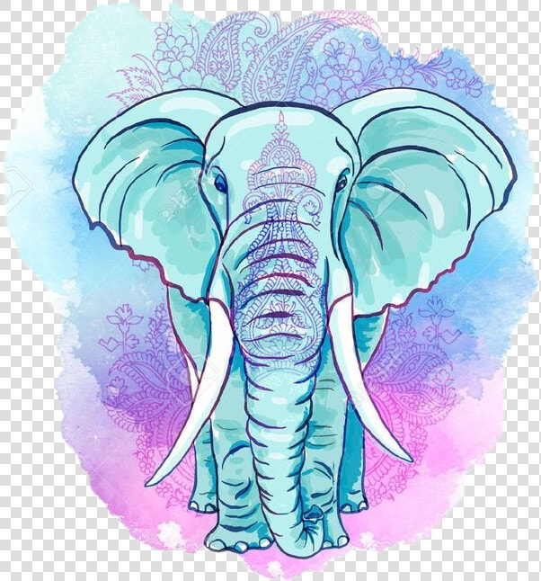  elephant  elefante  tumblr  colorespastel  azul  blue   Rose Gold Cute Elephant  HD Png DownloadTransparent PNG