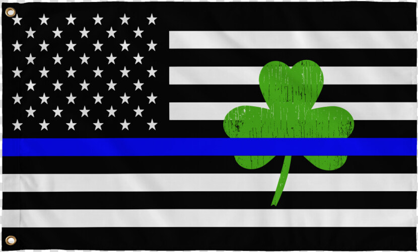 Shamrock Thin Blue Line Usa Flag Class Lazyload None   Thin Blue Line Svg  HD Png DownloadTransparent PNG