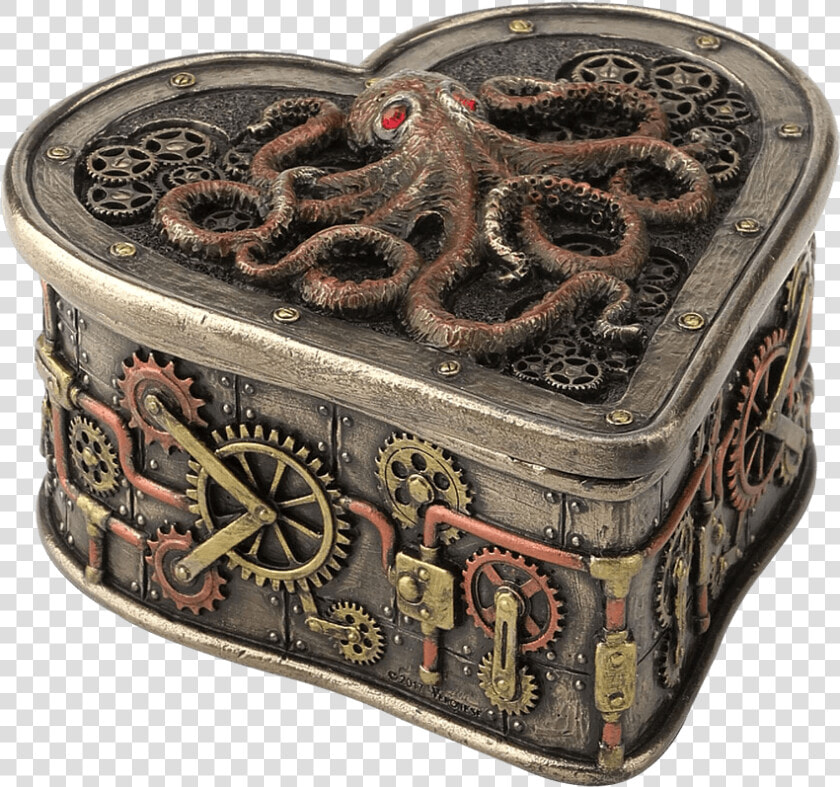 Steampunk Octopus Heart Trinket Box   Octopus  HD Png DownloadTransparent PNG