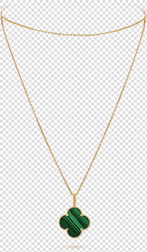 Magic Alhambra Long Necklace  1 Motif    Green Van Cleef Necklace  HD Png DownloadTransparent PNG