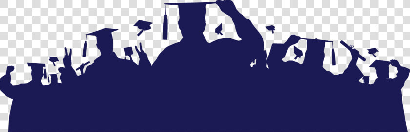 Blue Silhouette Graduation   Png Download   Transparent Graduation Silhouette Png  Png DownloadTransparent PNG