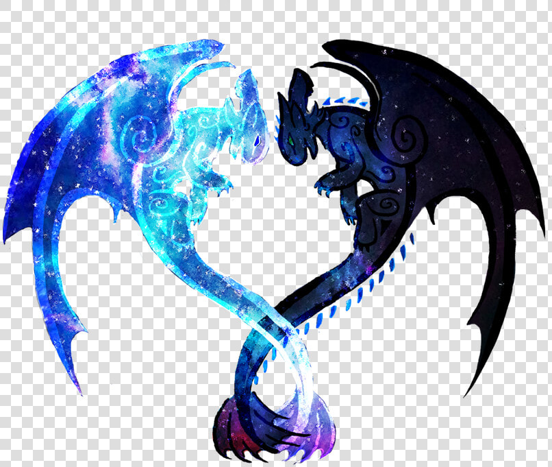 Celtic Night Light Furies By Monocerosarts   Light Fury And Night Fury Baby  HD Png DownloadTransparent PNG