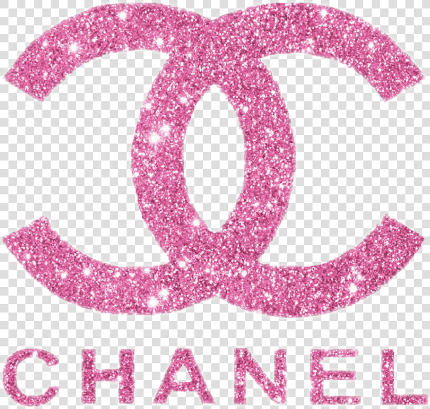  chanel  marke  rosa  pink  glitzer   Louis Vuitton Logo Pink  HD Png DownloadTransparent PNG