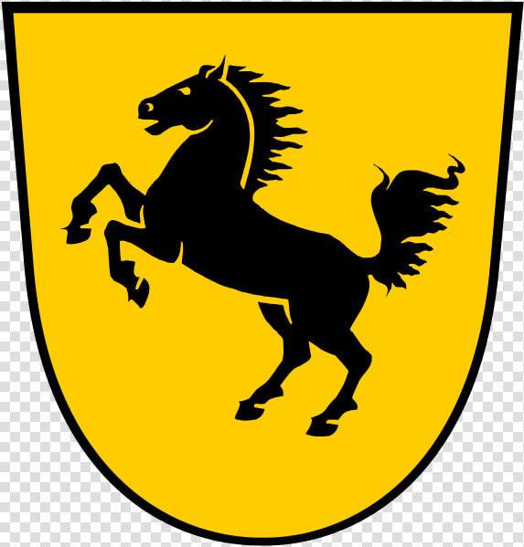 Coat Of Arms Of Stuttgart   Blue Mustang Horse Cartoon  HD Png DownloadTransparent PNG