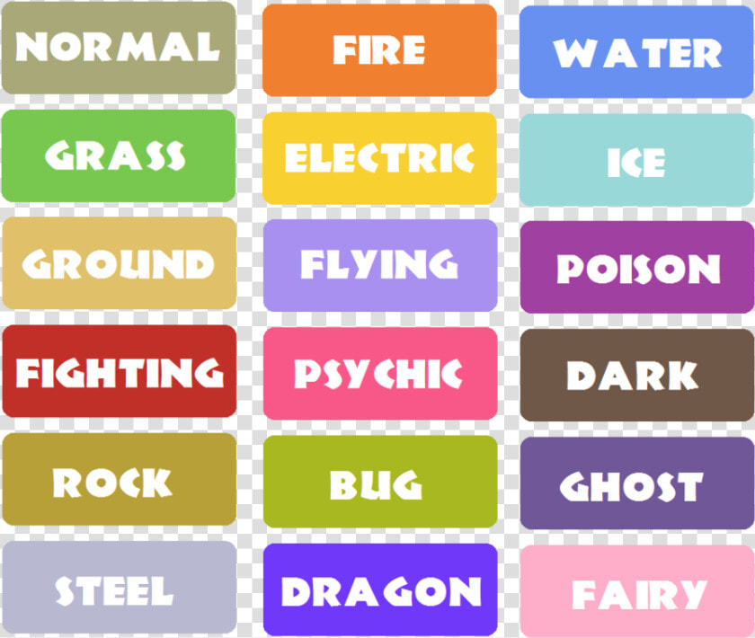 Thumb Image   All Pokemon Types Png  Transparent PngTransparent PNG