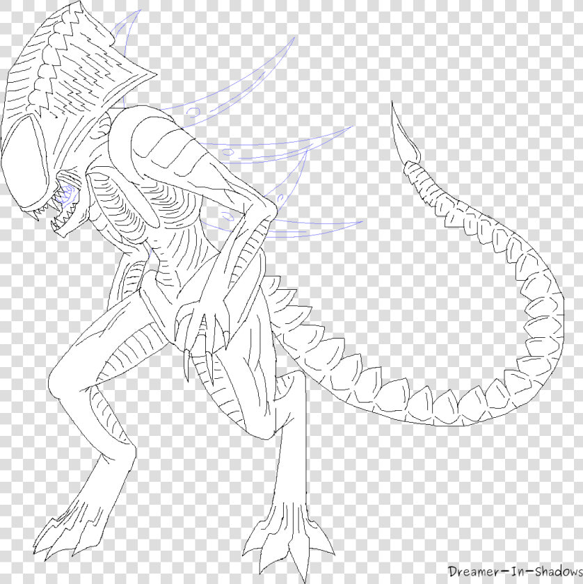 Xenomorph Template  HD Png DownloadTransparent PNG