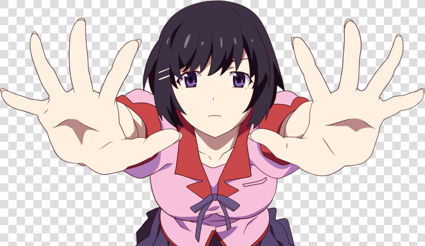 Transparent Anime Hand Png   Hanekawa Tsubasa Png  Png DownloadTransparent PNG