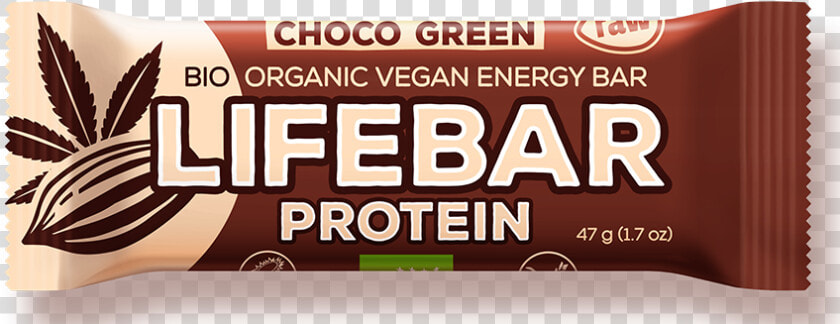 Raw Energy Choco Green Lifebar Protein   Chocolate  HD Png DownloadTransparent PNG