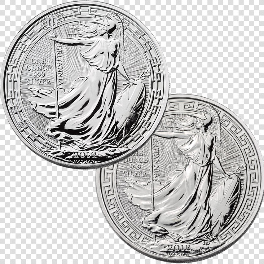 2018  amp  2019 Uk Britannia Oriental Border 1oz Silver  HD Png DownloadTransparent PNG