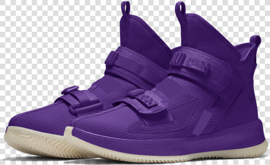 Nike Lebron Soldier 13 Xiii Id Purple Glow Sole Custom   Lebron Soldier Xiii Sfg  HD Png DownloadTransparent PNG