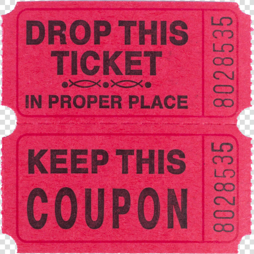 Double Roll Raffle Tickets Single   Buy Raffle Tickets Red  HD Png DownloadTransparent PNG