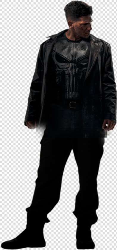 Punisher Outerwear Leather Daredevil Heroes 2016 Marvel   Punisher Jon Bernthal Whole Body  HD Png DownloadTransparent PNG