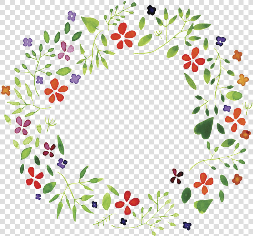 Fresh Watercolor Green Leafy Hand Drawn Wreath Decorative   聖誕 植物 素材  HD Png DownloadTransparent PNG