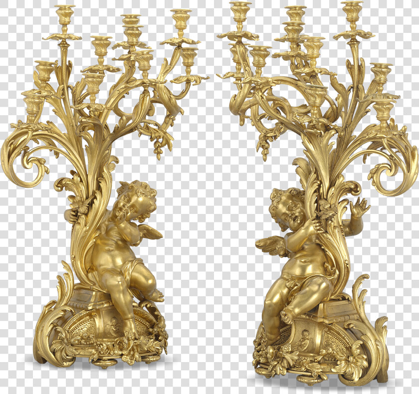 Barbedienne Gilt Bronze Candelabra   Bronze Candelabra  HD Png DownloadTransparent PNG