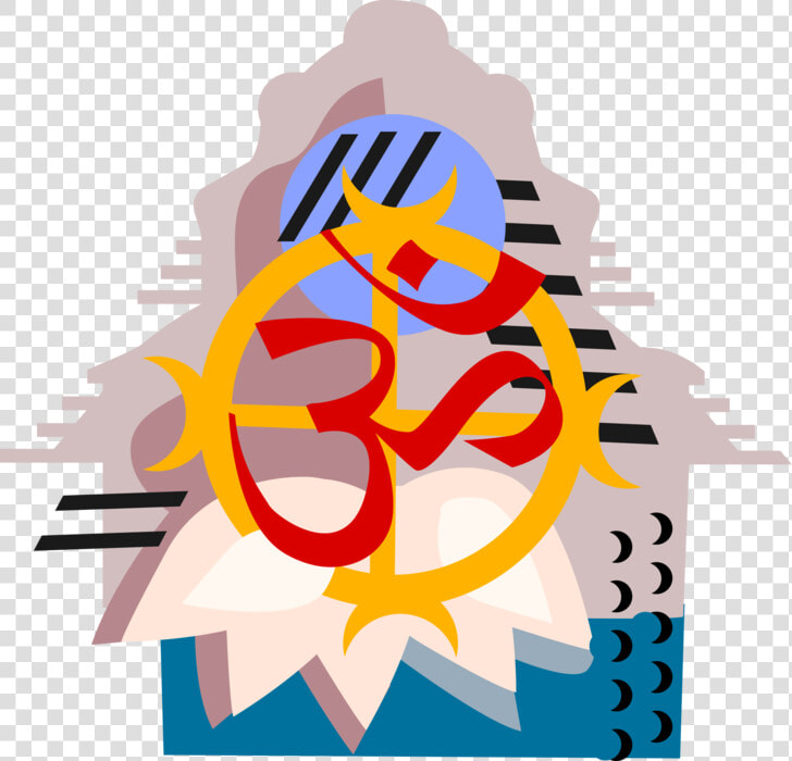 Vector Illustration Of Hinduism Sanskrit Aum Or Om   Illustration  HD Png DownloadTransparent PNG