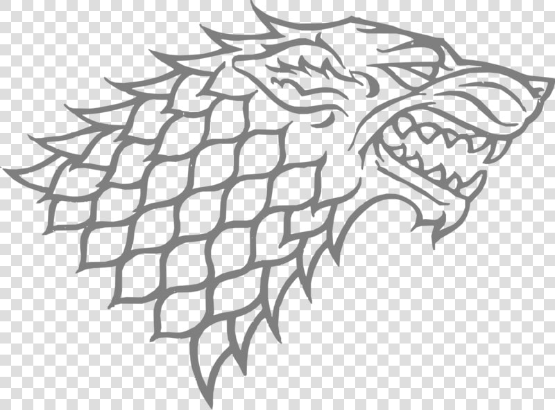 Gray Art Sansa House Stark Wolf   Vector Game Of Thrones Logo  HD Png DownloadTransparent PNG