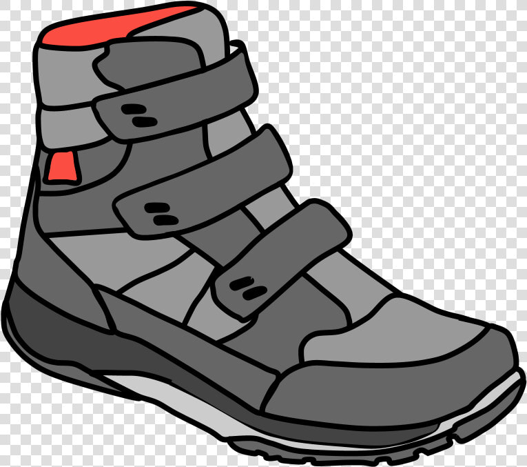 High Top Sneakers  Velcro  Gray  Orange   Work Boots  HD Png DownloadTransparent PNG