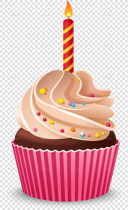 Cupcake Birthday Cake Cream Muffin   Birthday Cupcake Transparent Background  HD Png DownloadTransparent PNG