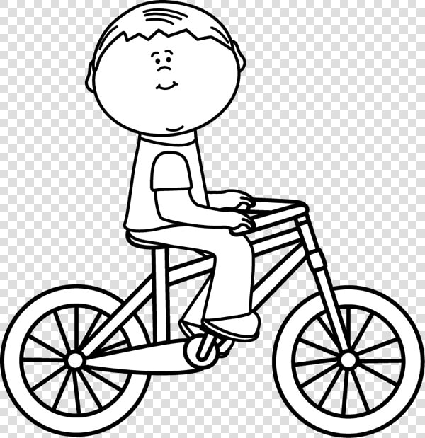 Transparent Riding Bicycle Png   Ride A Bike Black And White Clipart  Png DownloadTransparent PNG