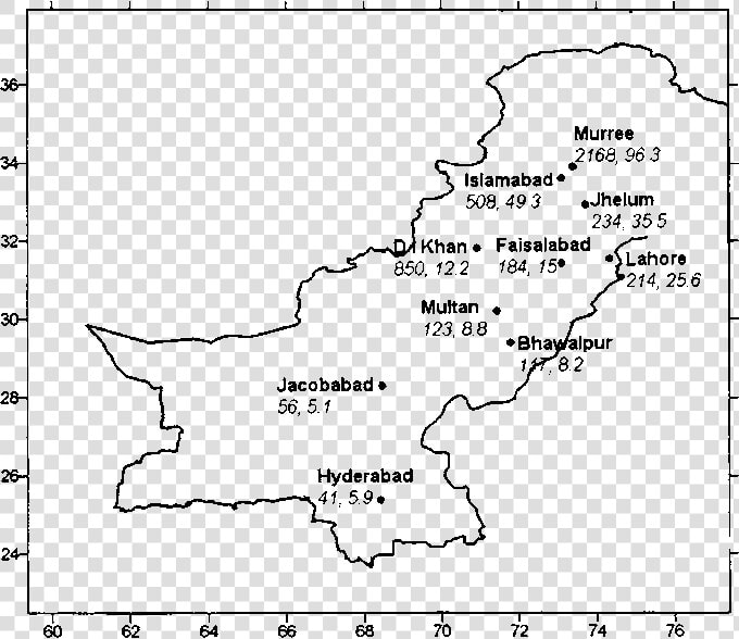 Meteorological Location Map Of Pakistan  HD Png DownloadTransparent PNG