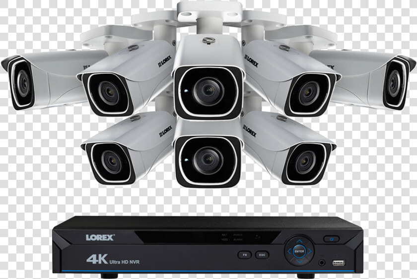 Ip Camera System With 8 Ultra Hd 4k Security Cameras   Lorex Security Cameras  HD Png DownloadTransparent PNG