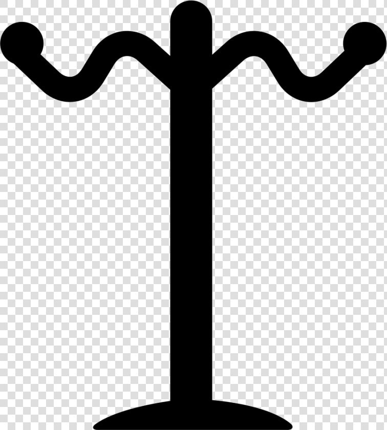 Rack Of Tall Thin Shape For Hanging Clothes   Perchero Icon  HD Png DownloadTransparent PNG