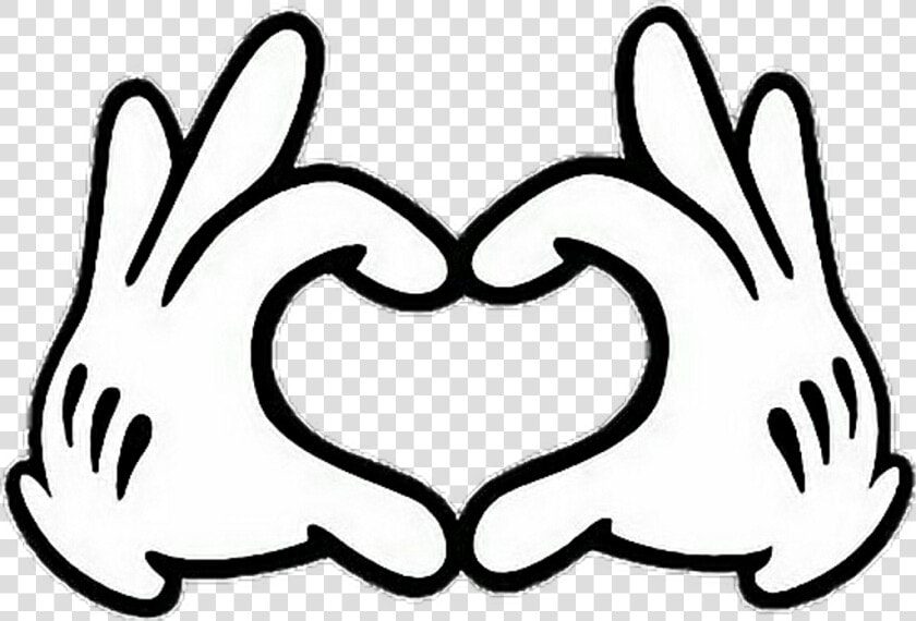 Transparent Mickey Mouse Hands Png   Mickey Mouse Heart Hands  Png DownloadTransparent PNG