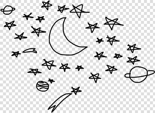  stars  galaxy  moon  planet  star  moons  constellation   Star Drawing  HD Png DownloadTransparent PNG