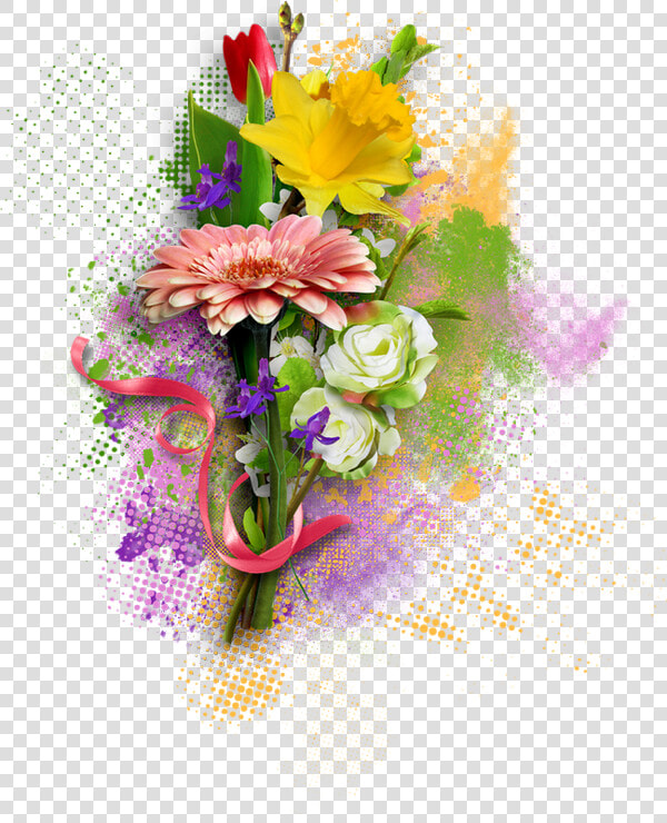 ✿ Bouquet De Printemps Png  Tube   Schönen Ostermontag  Transparent PngTransparent PNG