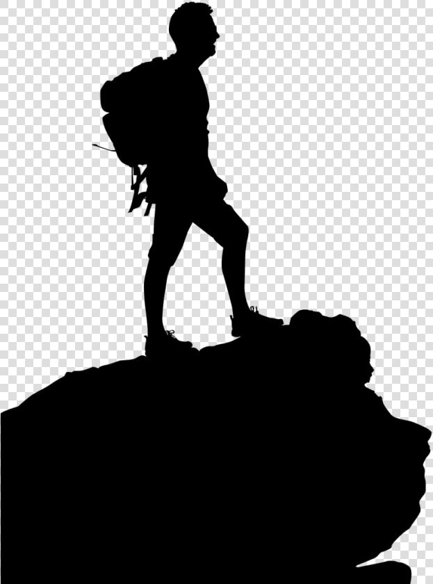 Cliff  Mountain  Silhouette  Adventure  Walking  Nature   Mountain Man Silhouette  HD Png DownloadTransparent PNG