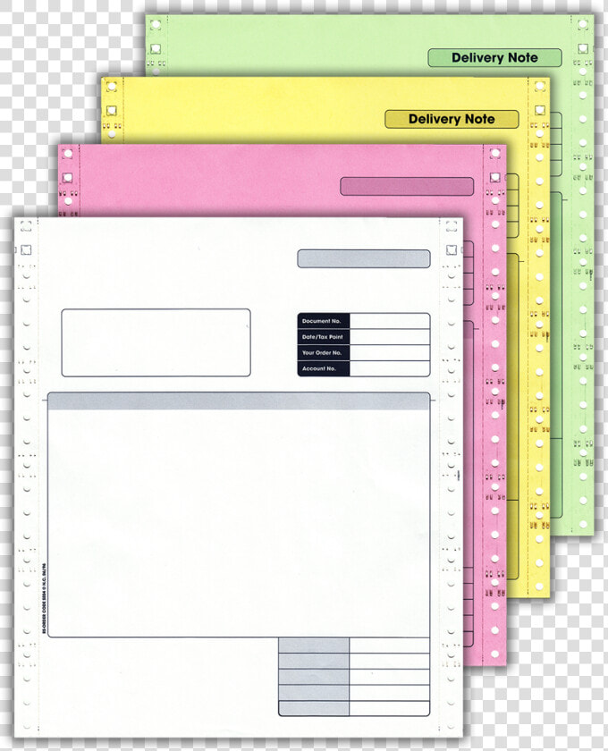 4 Part Continuous Invoice delivery Note  HD Png DownloadTransparent PNG