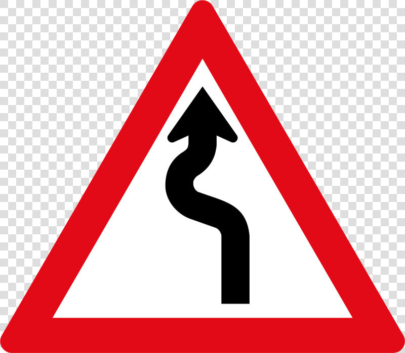 Clipart Road Winding Road   Sharp Junction Road Sign  HD Png DownloadTransparent PNG