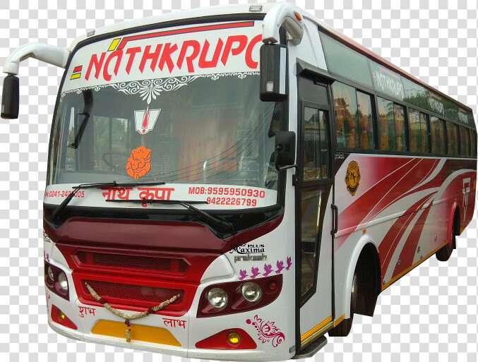 Bus Nathkrupa Travels   Tour Bus Service  HD Png DownloadTransparent PNG