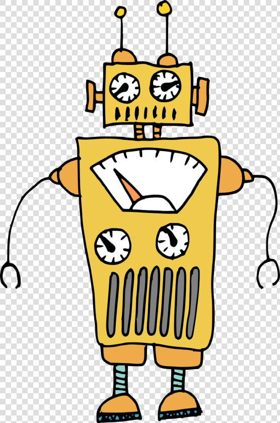 6 Silly Cartoon Robot Vector 6  HD Png DownloadTransparent PNG