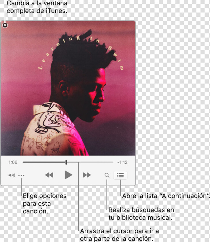 El Mini Reproductor Ampliado Que Muestra Los Controles   Itunes Mini Player Mac Os  HD Png DownloadTransparent PNG