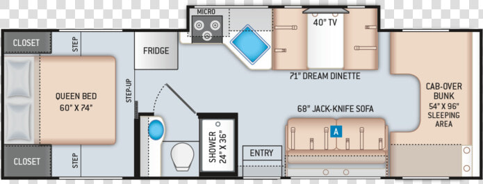 Thor Four Winds 28z Floor Plan  HD Png DownloadTransparent PNG