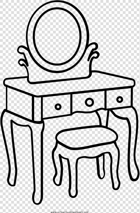 Dressing Table Coloring Page   Dressing Table For Coloring  HD Png DownloadTransparent PNG