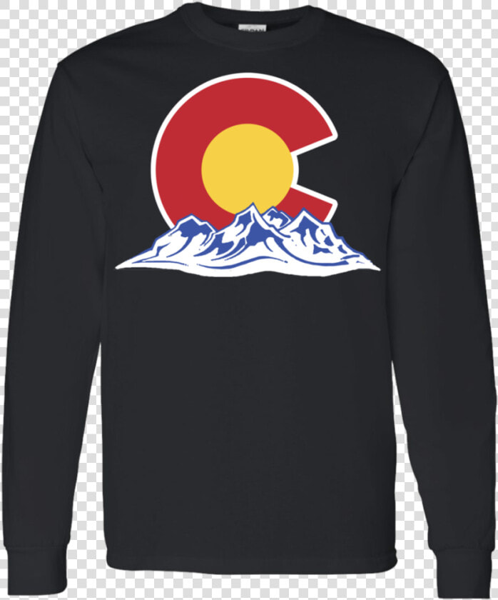 Colorado Mountain Silhouette Men S Long Sleeve Shirt   Long sleeved T shirt  HD Png DownloadTransparent PNG