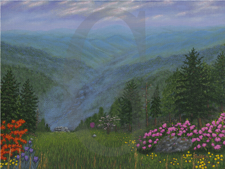 William Lee Golden Painting Smoky Mountain Spring   Smoky Mountain Spring Paintings  HD Png DownloadTransparent PNG