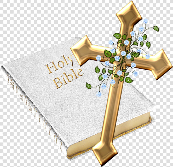 Holy Bible Png Free Download   Gold Cross And Bible  Transparent PngTransparent PNG