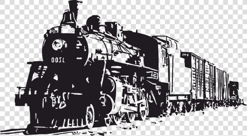 Stary  Train  Travel  Historical  Railway  Transport   Transparent Black And White Train  HD Png DownloadTransparent PNG